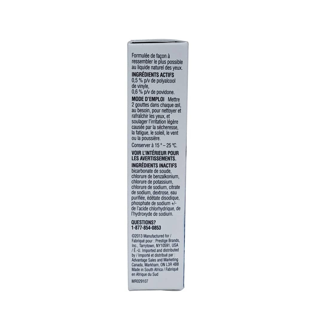 Description, ingredients, directions for Murine Tears Supplemental (15 mL) in French