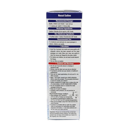 Dose, ingredients, uses, directions for Neilmed NasaMist Saline Nasal Spray in English