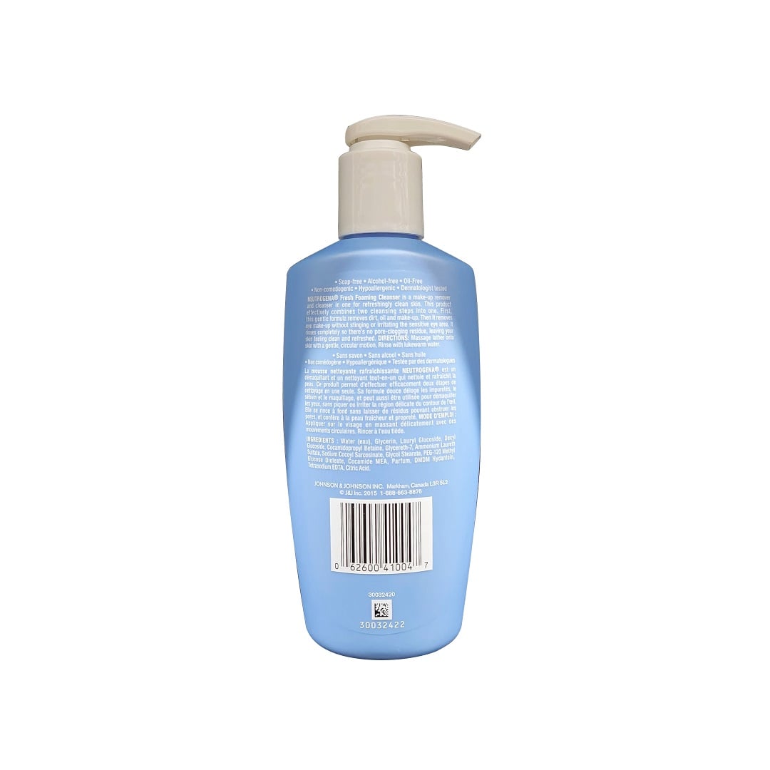 Description, directions, ingredients for Neutrogena Fresh Foaming Cleanser (200 mL)