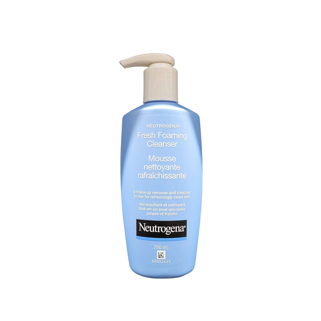 Product label for Neutrogena Fresh Foaming Cleanser (200 mL)