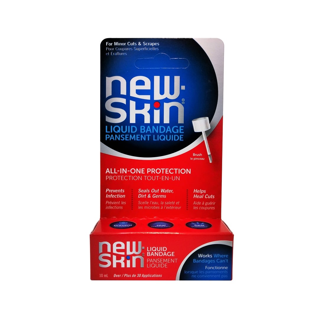 Product label for New-Skin Liquid Bandage (10mL)