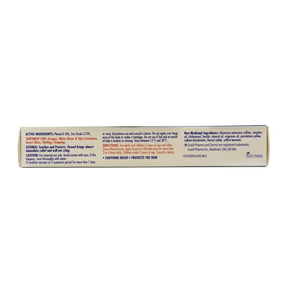 Ingredients, cautions, directions for Ozonol Non-Stinging Ointment for Scrapes, Minor Burns, and Skin Irritations (30 grams) in English