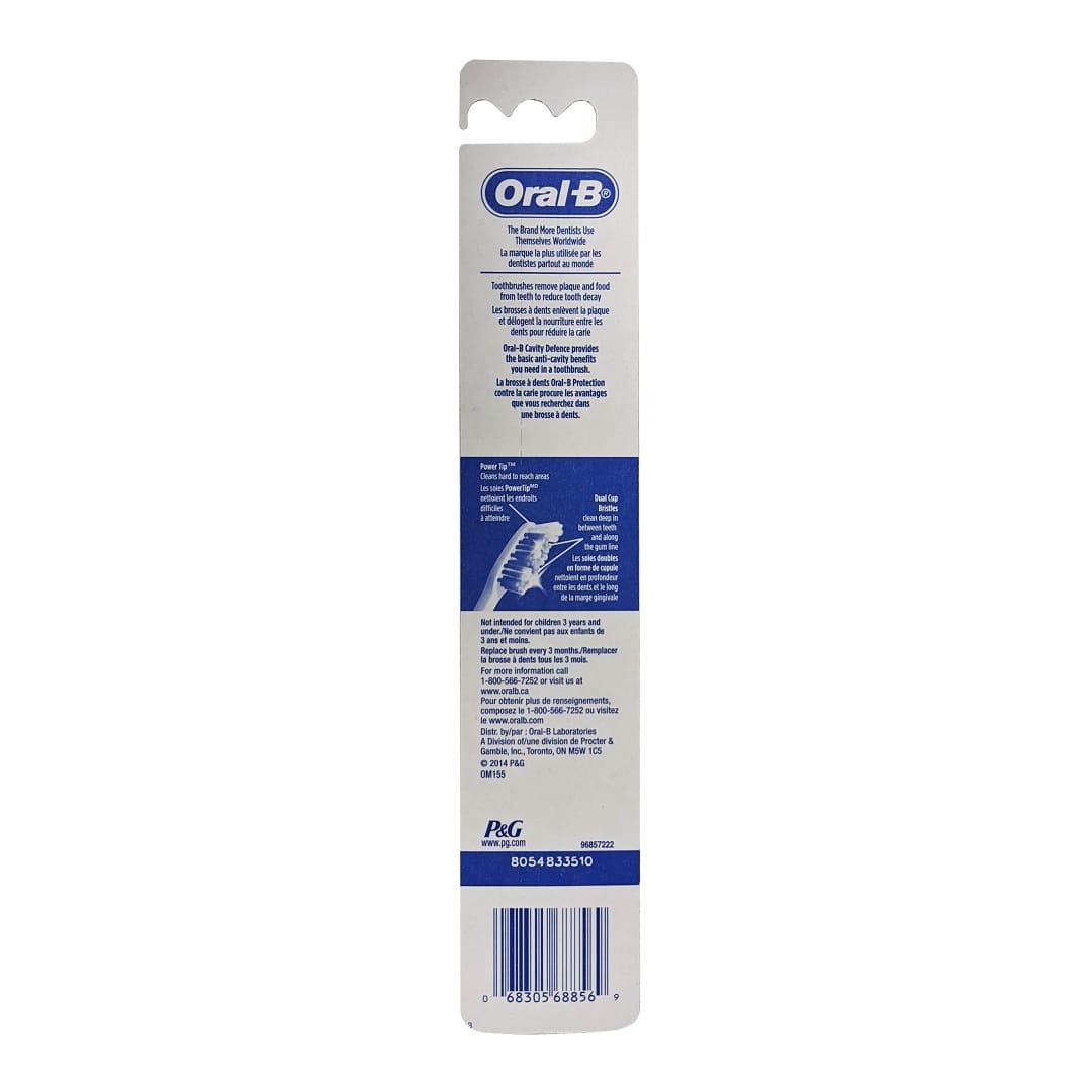 Product details for Oral-B Cavity Defense Protection Toothbrush Medium Bristles