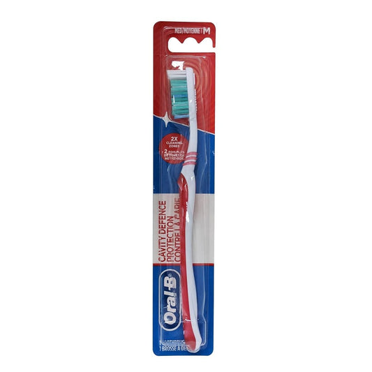 Oral-B Cavity Defense Protection Toothbrush Medium Bristles Red
