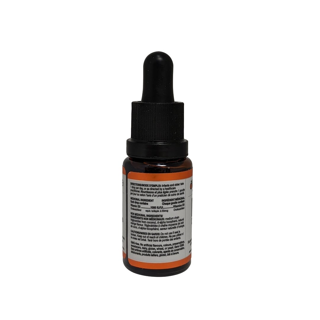 Directions, Ingredients, and Cautions for Orange Naturals Vitamin D3 Drops 1000 IU (15 mL / 450 drops)