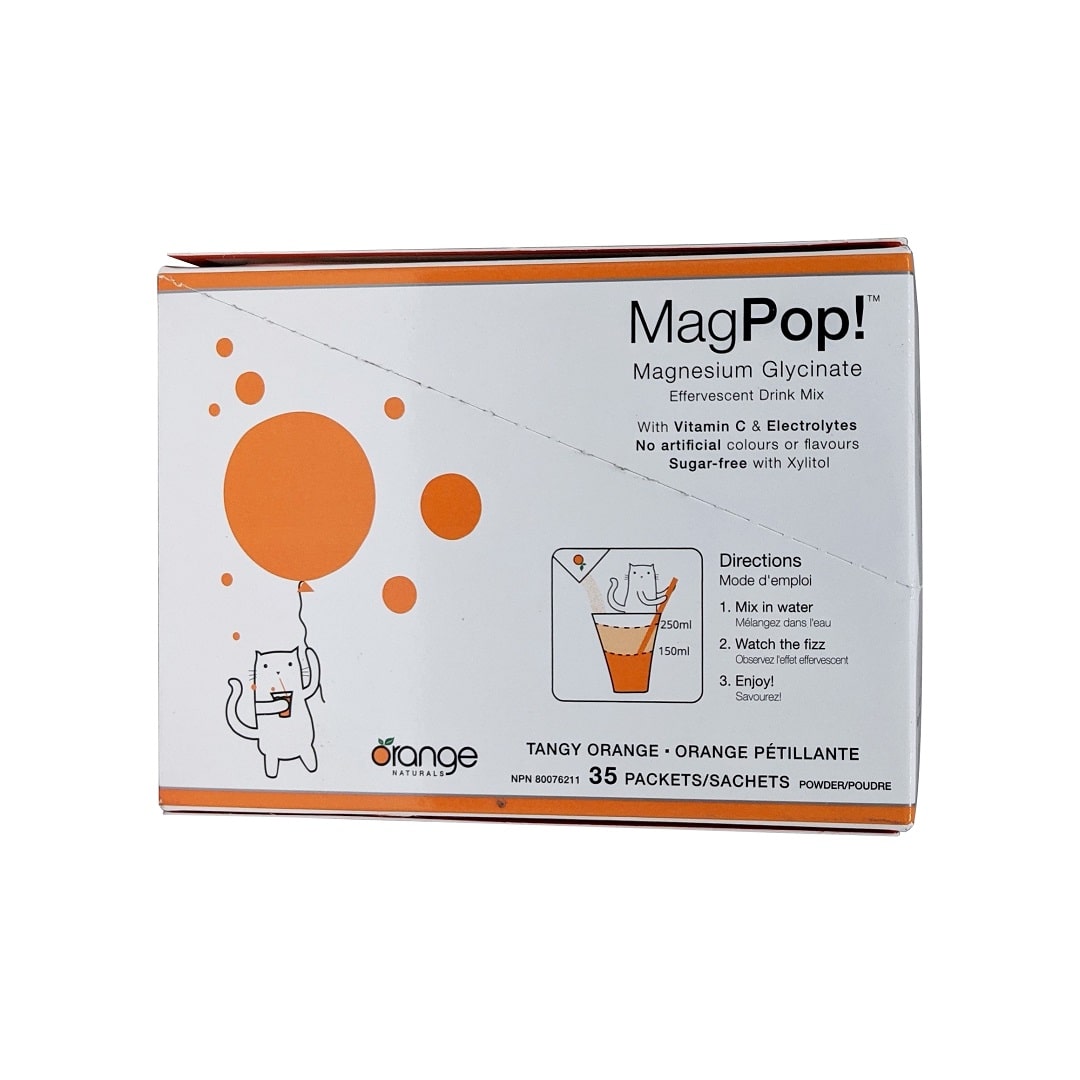 Directions for Orange Naturals MagPop! Magnesium Glycinate Powder (35 Sachets)