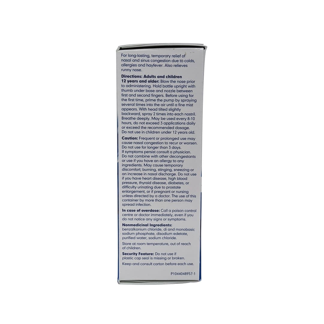 Details, directions, caution, ingredients for Otrivin Medicated Cold and Allergy Relief Nasal Mist in English