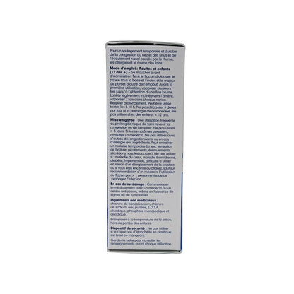 Details, directions, caution, ingredients for Otrivin Medicated Cold and Allergy Relief Nasal Mist in French