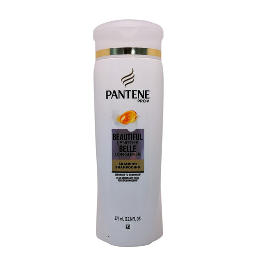 Product label for Pantene Pro-V Beautiful Lengths Shampoo (375 mL)