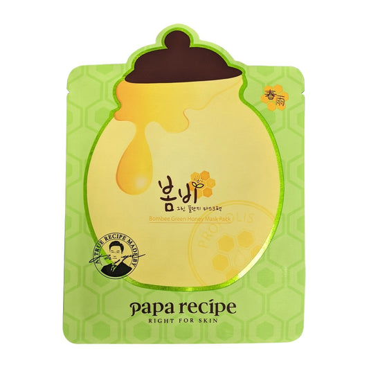 Product label for Paparecipe Bombee Green Honey Mask (1 Sheet)