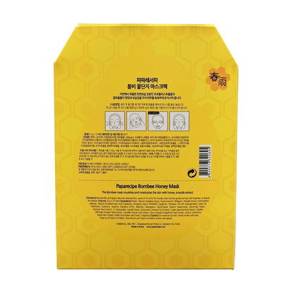 Description, directions, and ingredients for Paparecipe Bombee Honey Mask (10 Sheets)