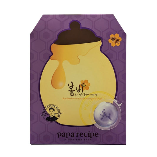 Product label for Paparecipe Bombee Pore Ampoule Honey Mask (10 Sheets)