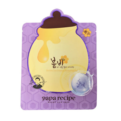 Product label for Paparecipe Bombee Pore Ampoule Honey Mask (1 Sheet)