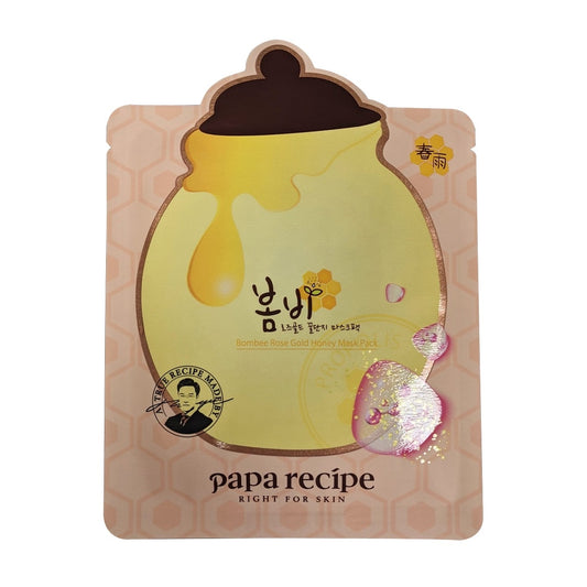 Product package for Paparecipe Bombee Rose Gold Honey Mask (1 Sheet)