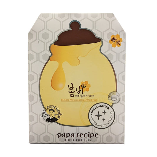 Product label for Paparecipe Bombee Brightening Honey Mask (10 Sheets)