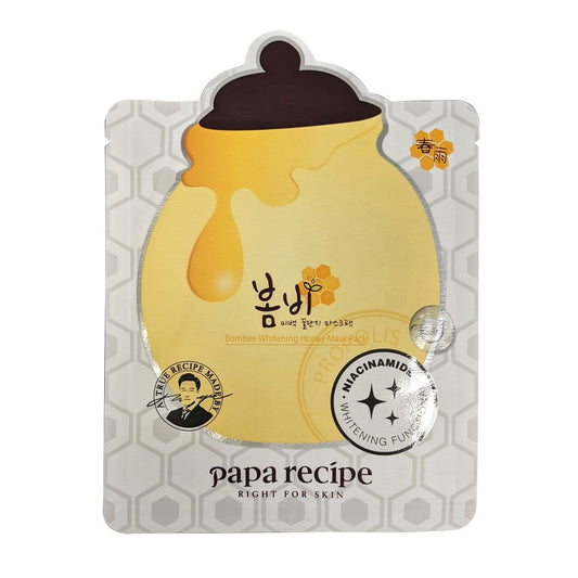 Product label for Paparecipe Bombee Brightening Honey Mask (1 Sheet)