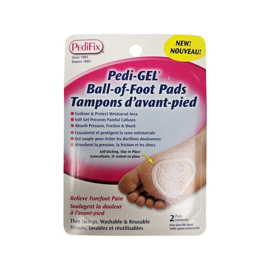 Product label for PediFix Pedi-Gel Ball-of-Foot Pads (2 count)