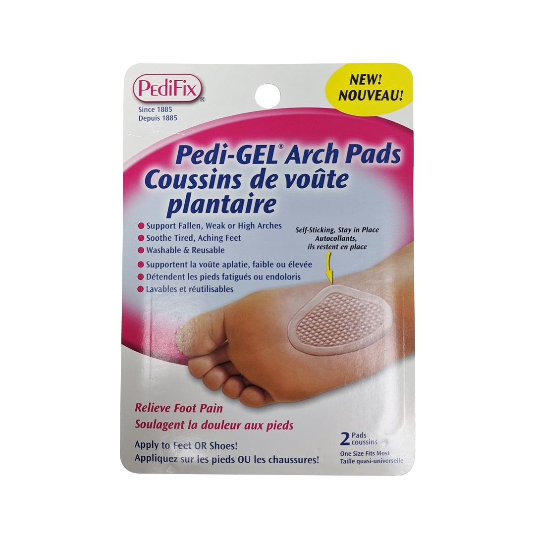 Product Label for PediFix Pedi-Gel Arch Pads