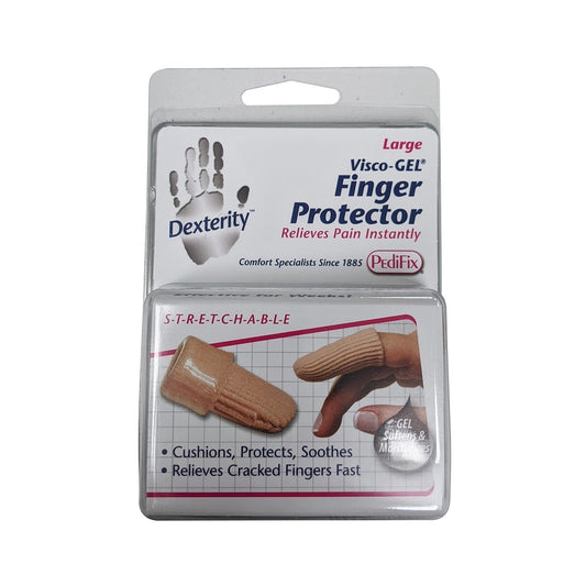 Product label for PediFix Visco-Gel Finger Protector (Large)
