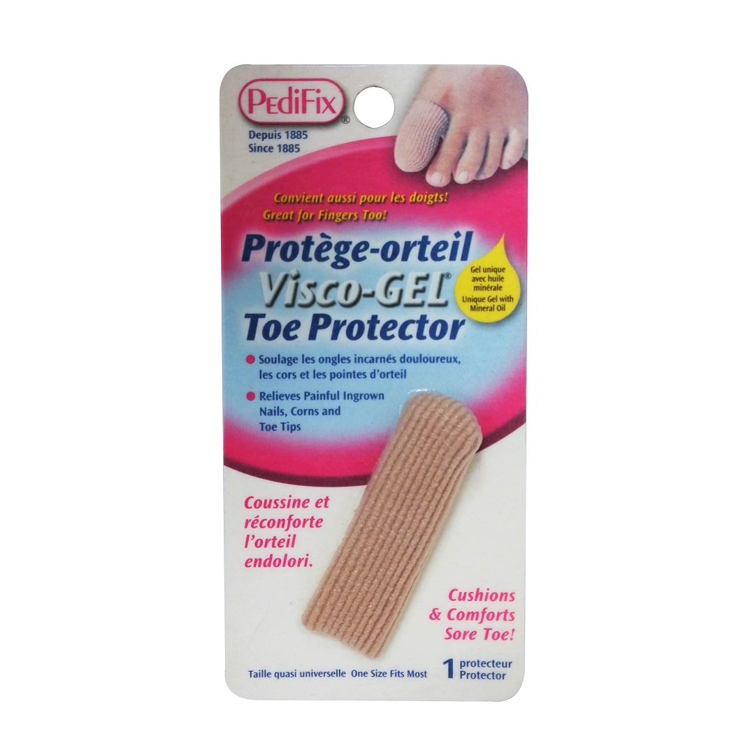 Product label for PediFix Visco-Gel Toe Protector