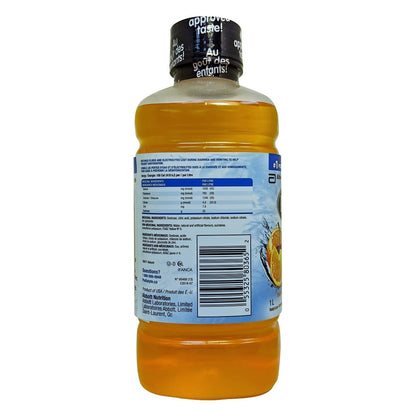 Ingredients for Pedialyte Oral Rehydration Solution (1000 mL) orange flavoured in English
