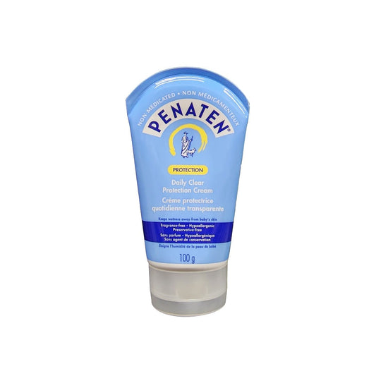 Product label for Penaten Protection Daily Clear Protection Cream (100 grams)