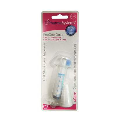 PharmaSystems PeeDee Dose Oral Medication Dispenser 5 mL / 1 Teaspoon