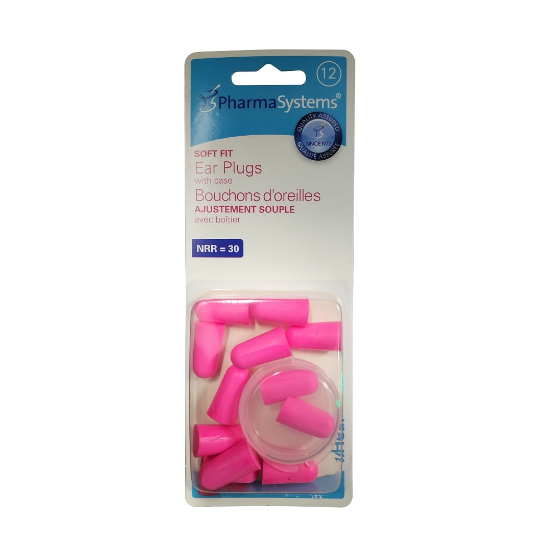 Product label for PharmaSystems Soft Fit Ear Plugs (12 count)