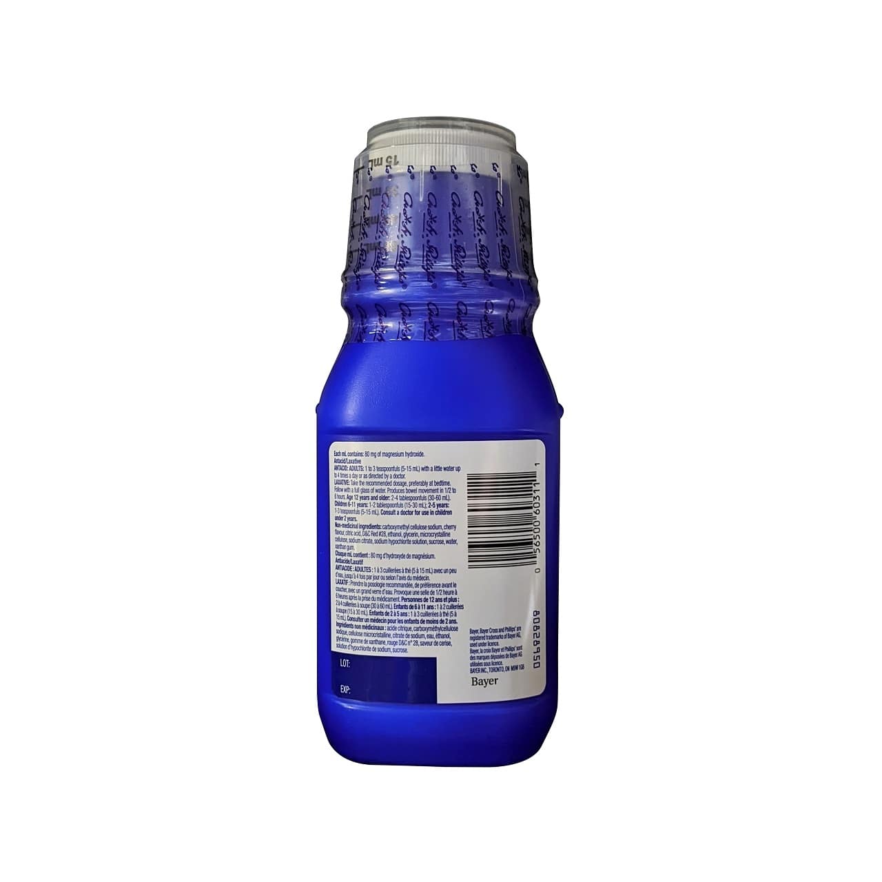 Directions, ingredients, cautions for Phillips Milk of Magnesia Cherry Flavour (350 mL)