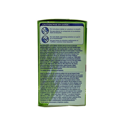 Caution and ingredients for Polident Daily Care Cleanser Triple Mint Fresh (40 tablets)
