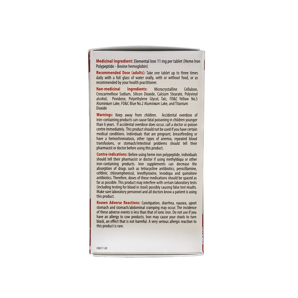 Proferrin Heme Iron Polypeptide Iron Supplement 11 mg (90 tablets