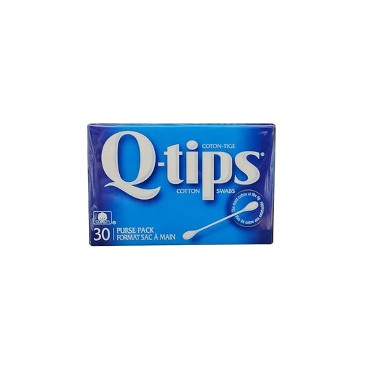 Product label for Q-Tips Cotton Swabs (30 count)