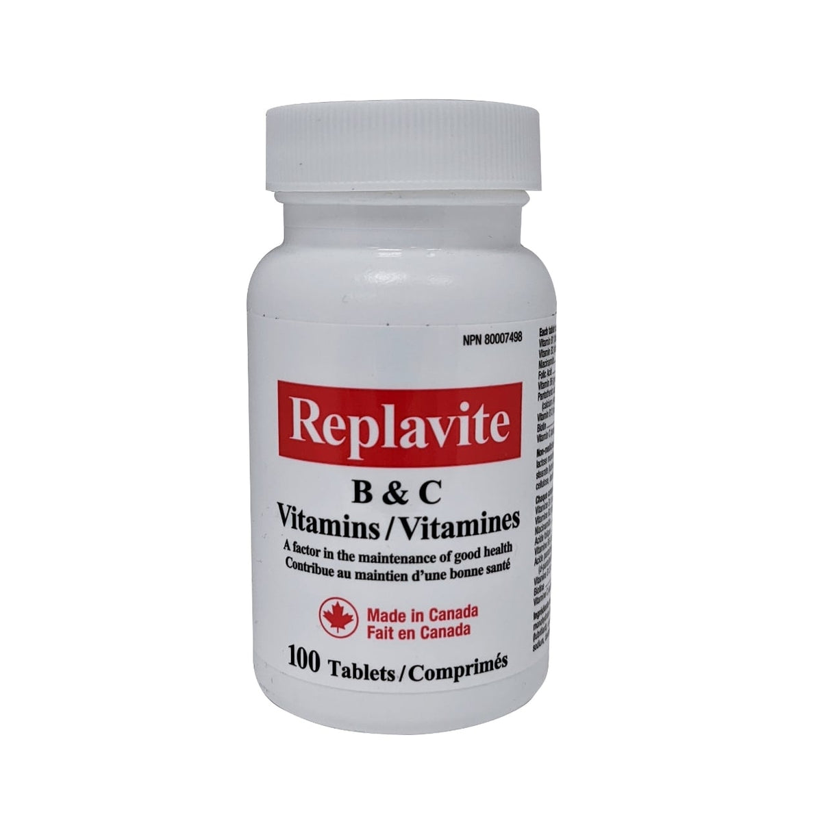 Replavite Vitamins B & C (100 tablets) beyondRx.ca (by 99 Pharmacy)