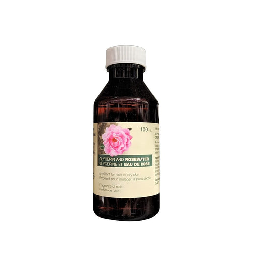 Product label for Rougier Glycerin and Rosewater (100 mL)