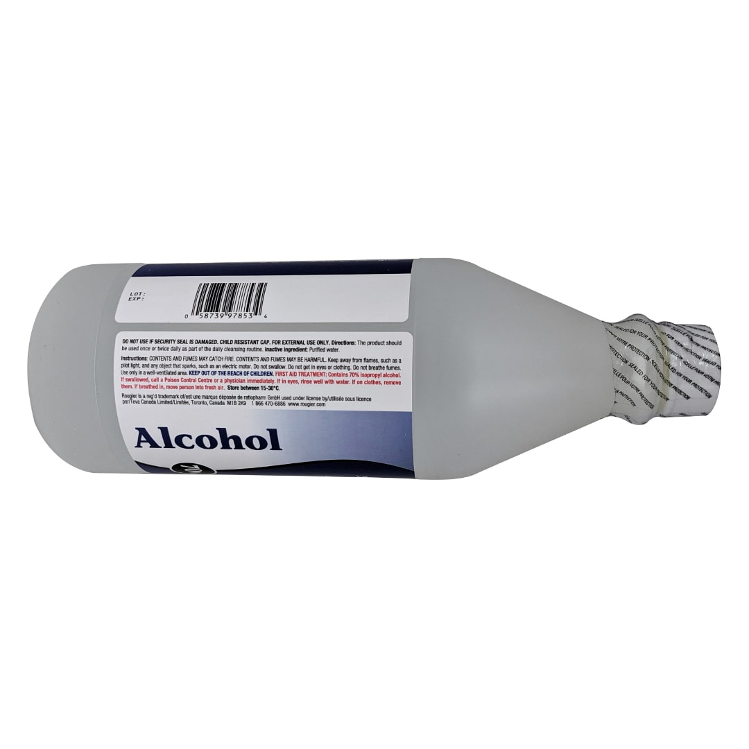 Use, directions, cautions for Rougier Pharma Isopropyl Alcohol 70% 1L in English
