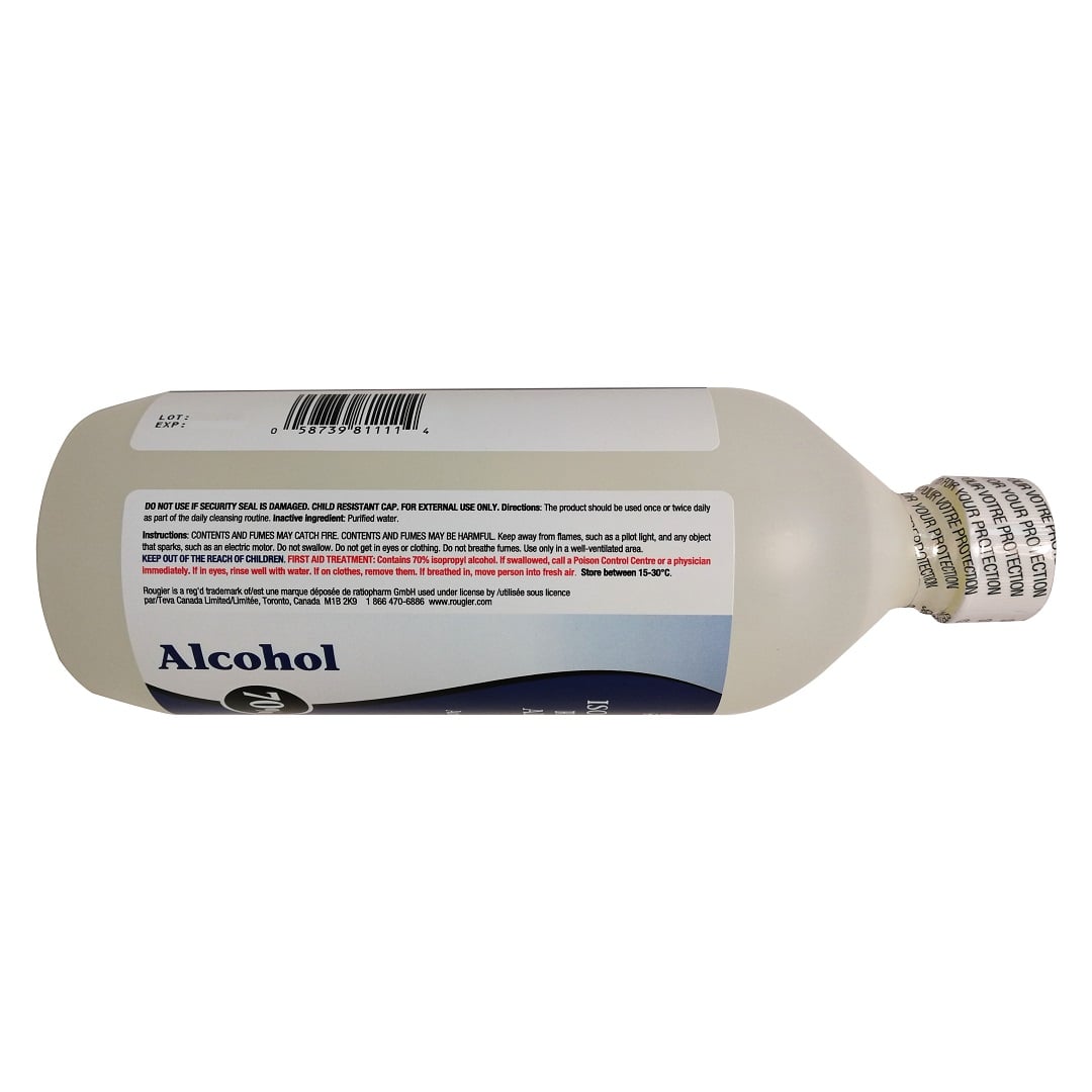 Description and instructions for Rougier Pharma Isopropyl Alcohol 70% (500 mL) in English