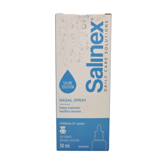Product label for Salinex Nasal Spray for Children 2+ Years in English