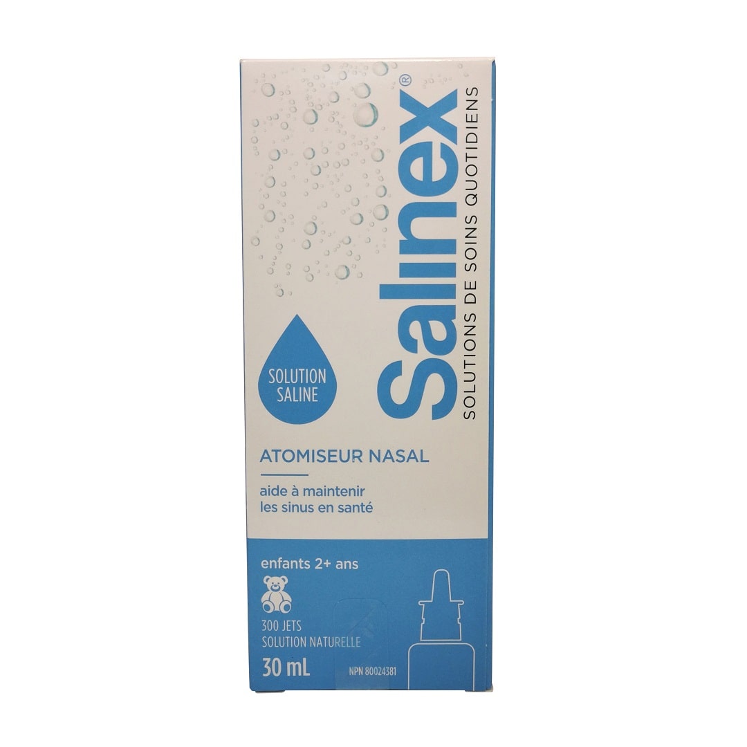 Product label for Salinex Nasal Spray for Children 2+ Years in French