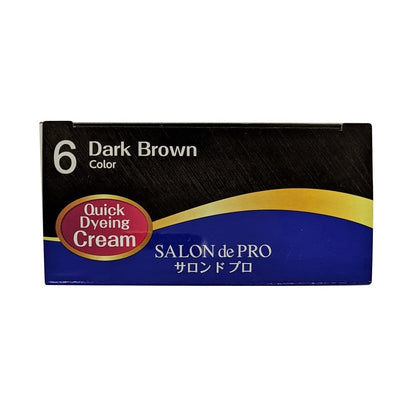 Colour swatch for Salon de Pro Hair Dye without Smell #6 Dark Brown