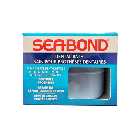 Product label for Sea Bond Dental Bath