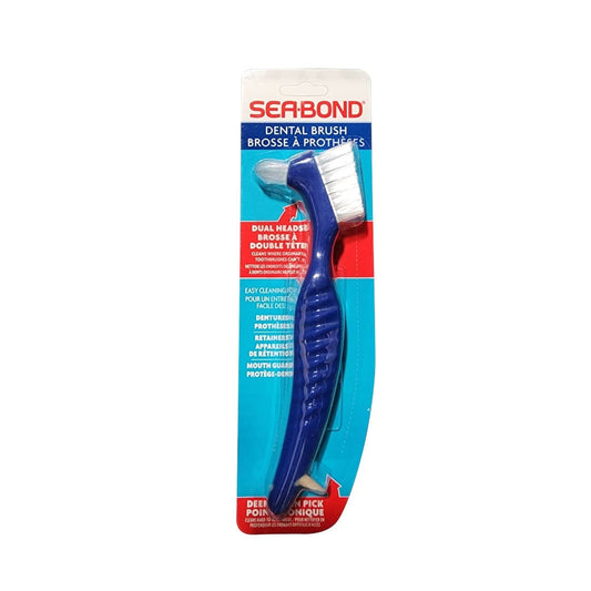 Product label for Sea Bond Dental Brush