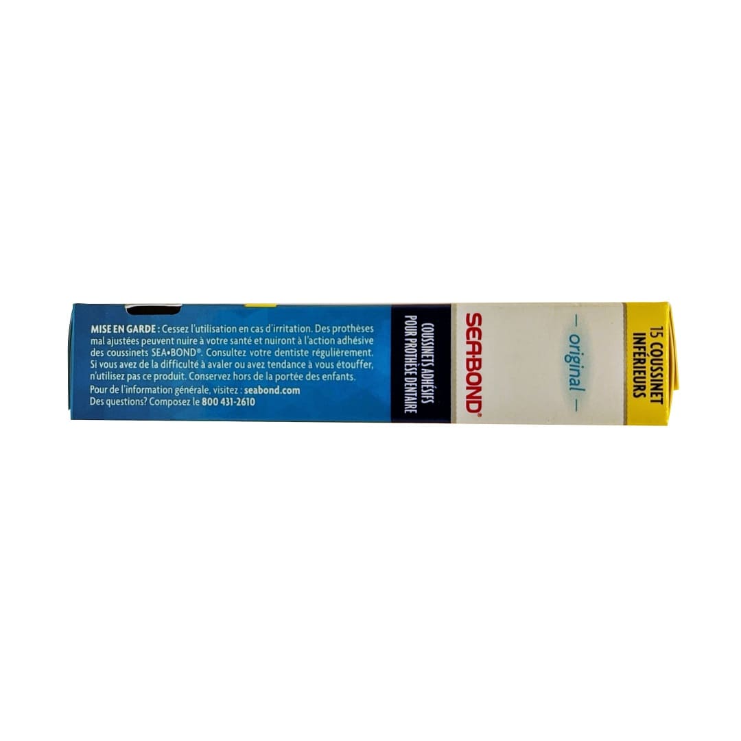 Warnings for Sea Bond Denture Adhesive Seals Lowers Original (15 count) in French