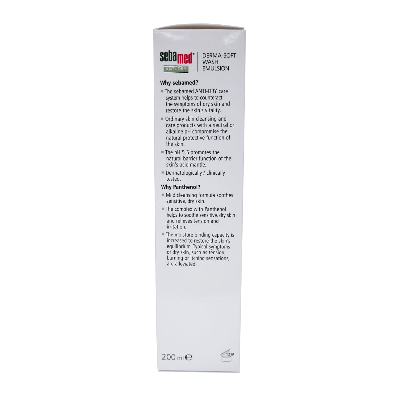 Product details for Sebamed Anti-Dry Derma-Soft Wash Emulsion in English 1 of 2