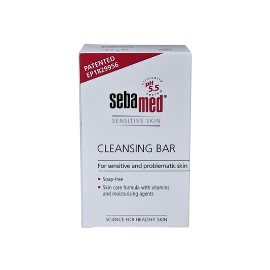 Product label for Sebamed Cleansing Bar in English