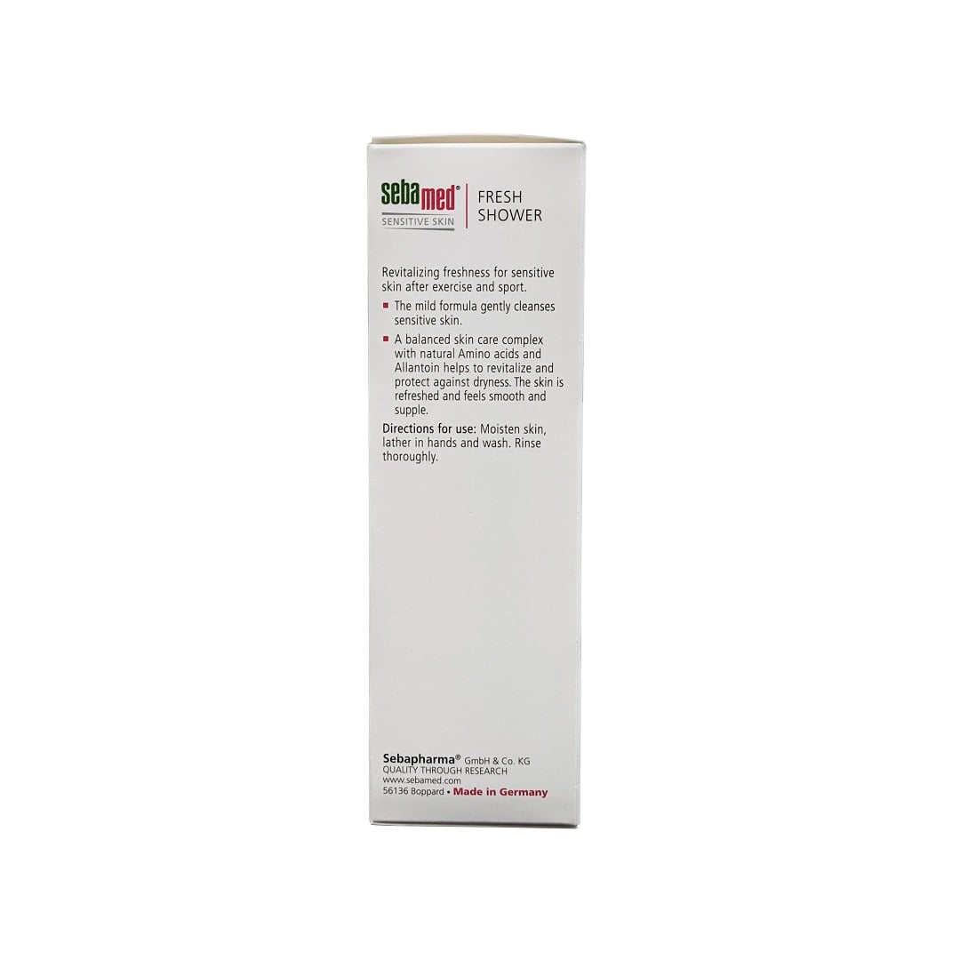 Description and directions for Sebamed Fresh Shower for Sensitive Skin (200 mL)