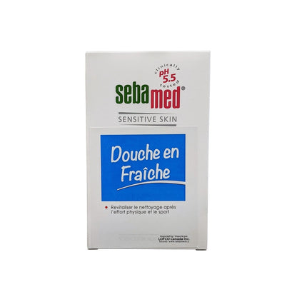 Product label for Sebamed Fresh Shower for Sensitive Skin (200 mL) in French