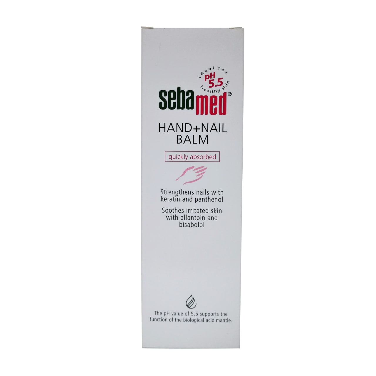 Product label for Sebamed Hand and Nail Balm