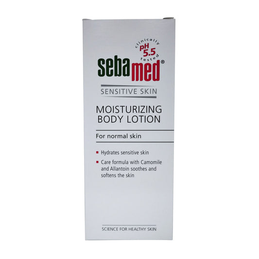 Product label for Sebamed Moisturizing Body Lotion