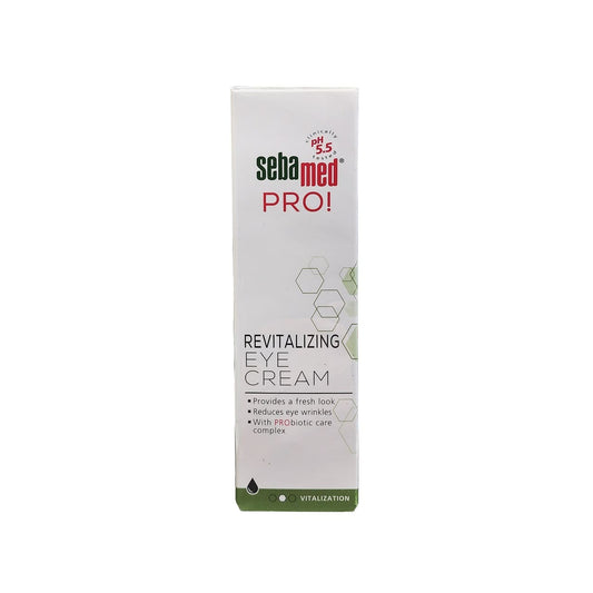 Product label for Sebamed PRO! Revitalizing Eye Cream (15 mL) 