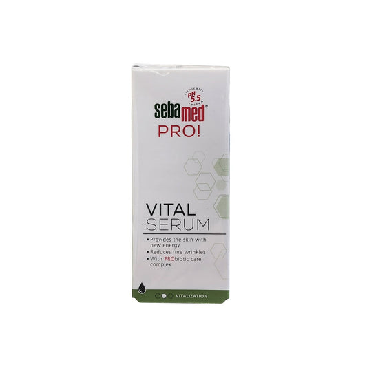 Product label for Sebamed PRO! Vital Serum (30 mL)